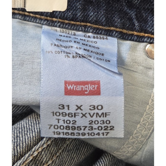 Wrangler 1096FXVMF Blue Denim Jeans Men's Regular Straight  Leg Fit Size 31x30 - Picture 5 of 5